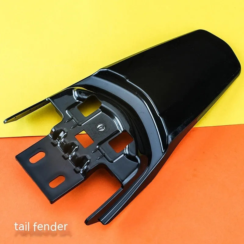 Carbon fibre tail mudguard set for Light Bee electric off-road bicycle showing three components