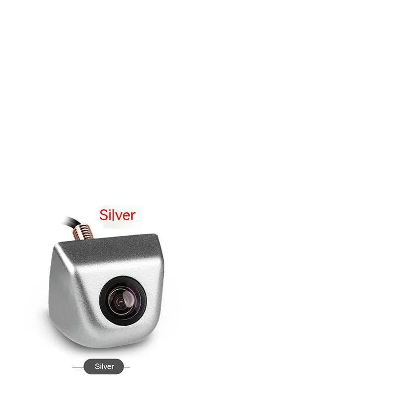 HD waterproof metal car rearview camera for night vision in black, silver, white, and chrome finishes.