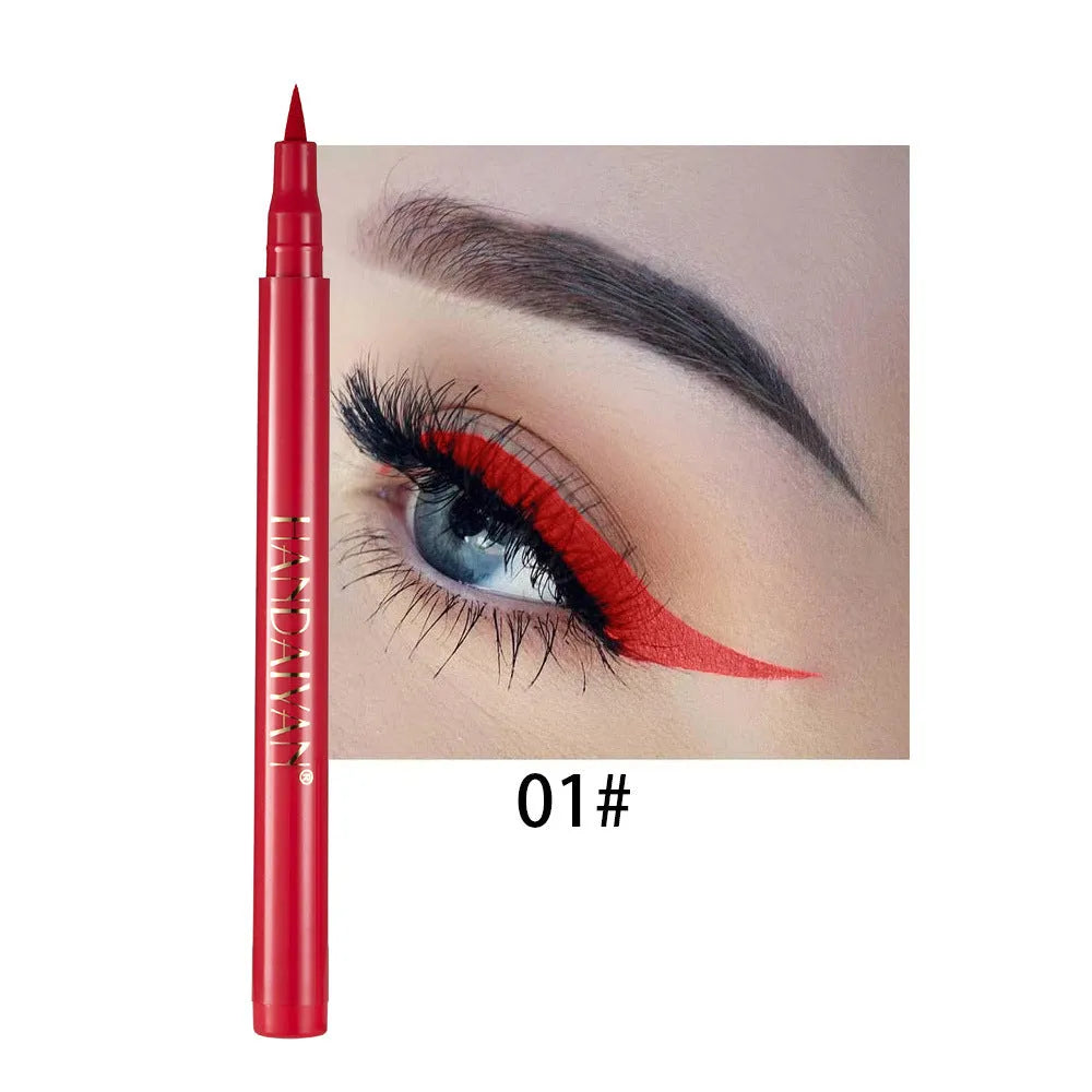 12-colour matte eyeliner set with waterproof long-lasting formula, each in 1x1x13.5cm cardboard packaging