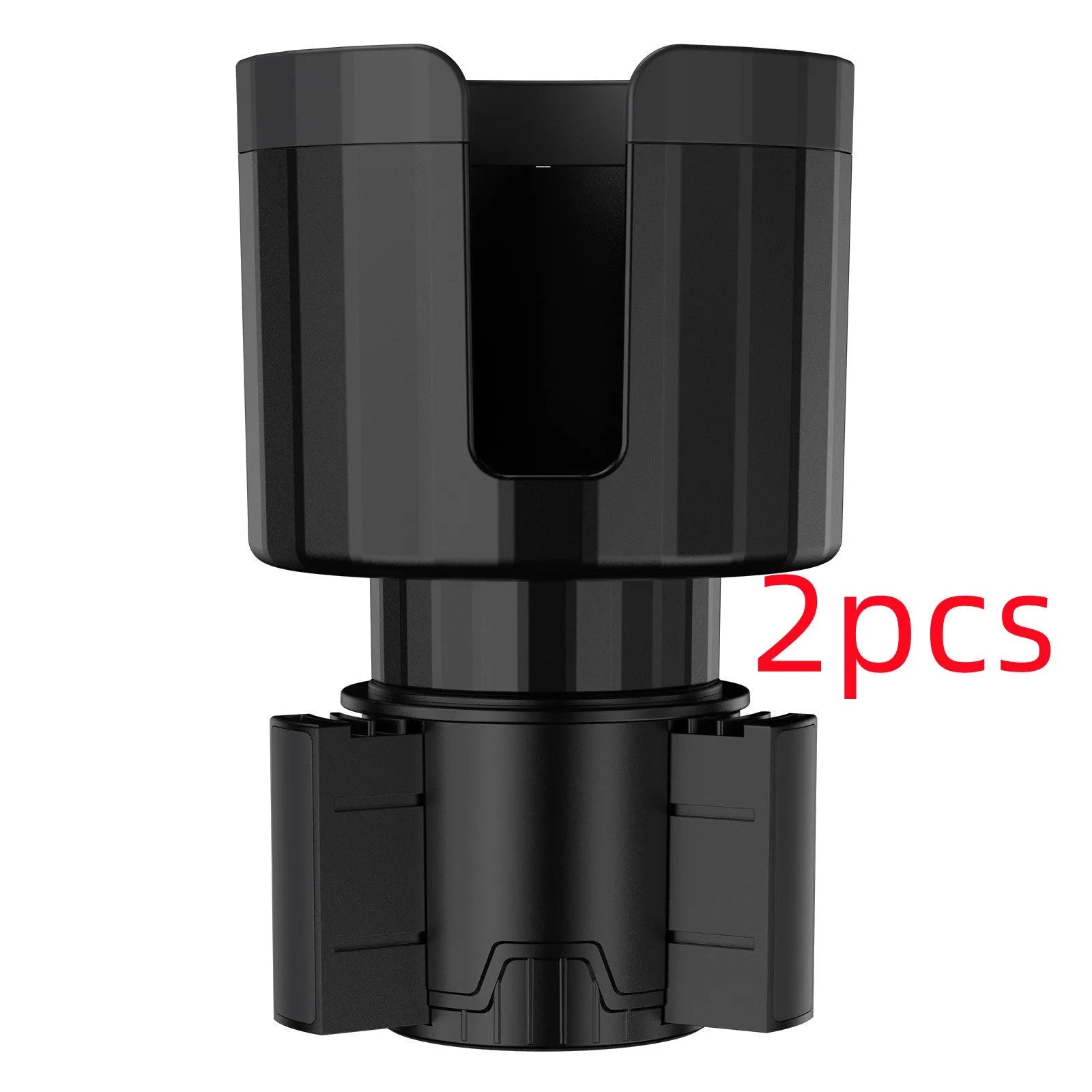 Matte black adjustable car cup holder expander for large drink bottles