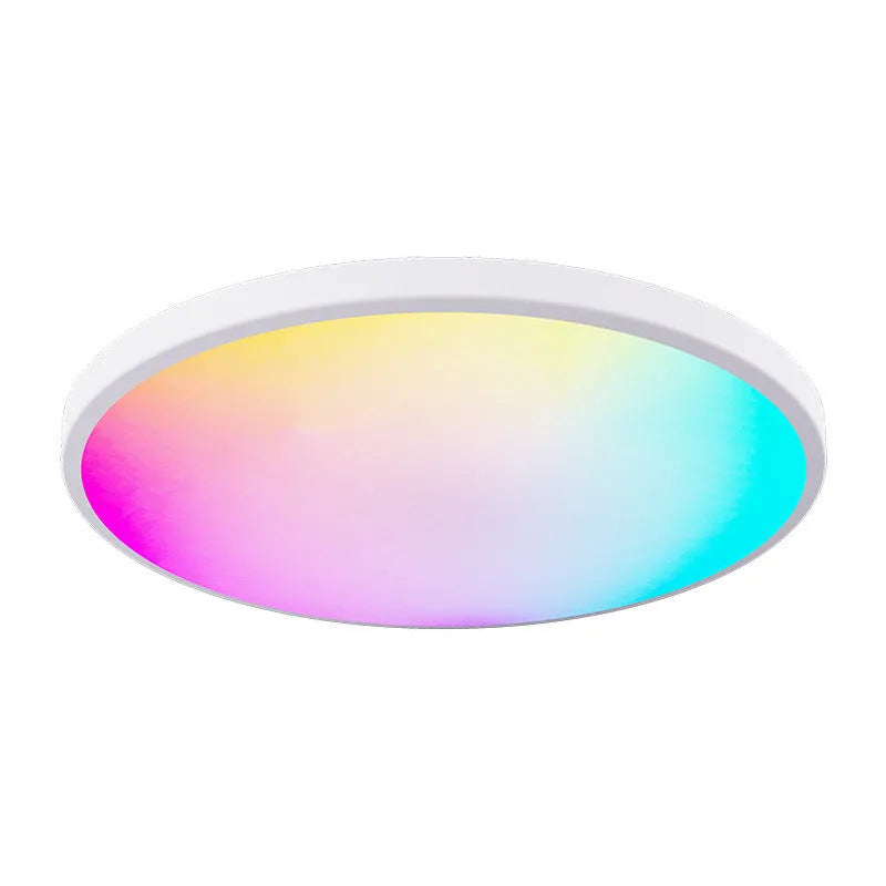 RGBCW intelligent Bluetooth ceiling lamp with full colour dimming and temperature control in black or white finish