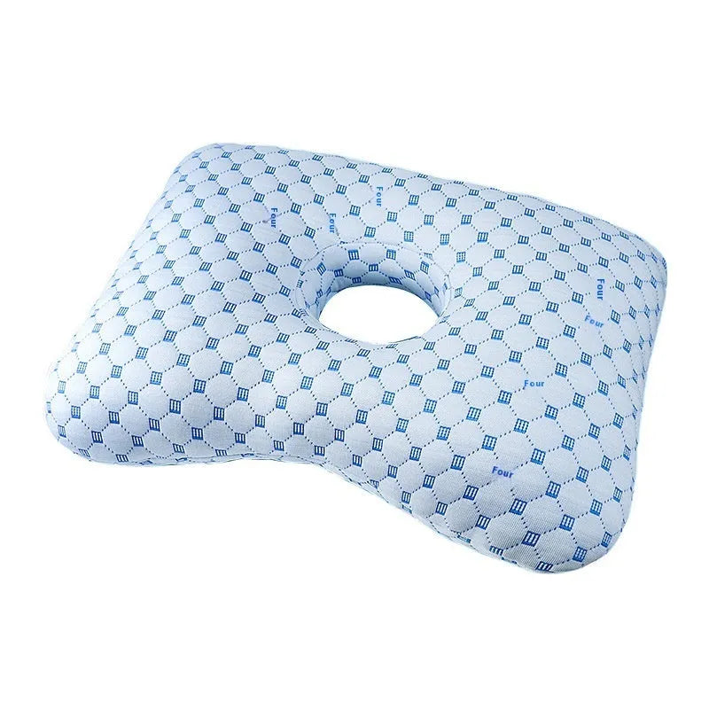Beauty salon single hole ear pillow for adult facial treatments in 39x28x6cm size with detachable pillowcase