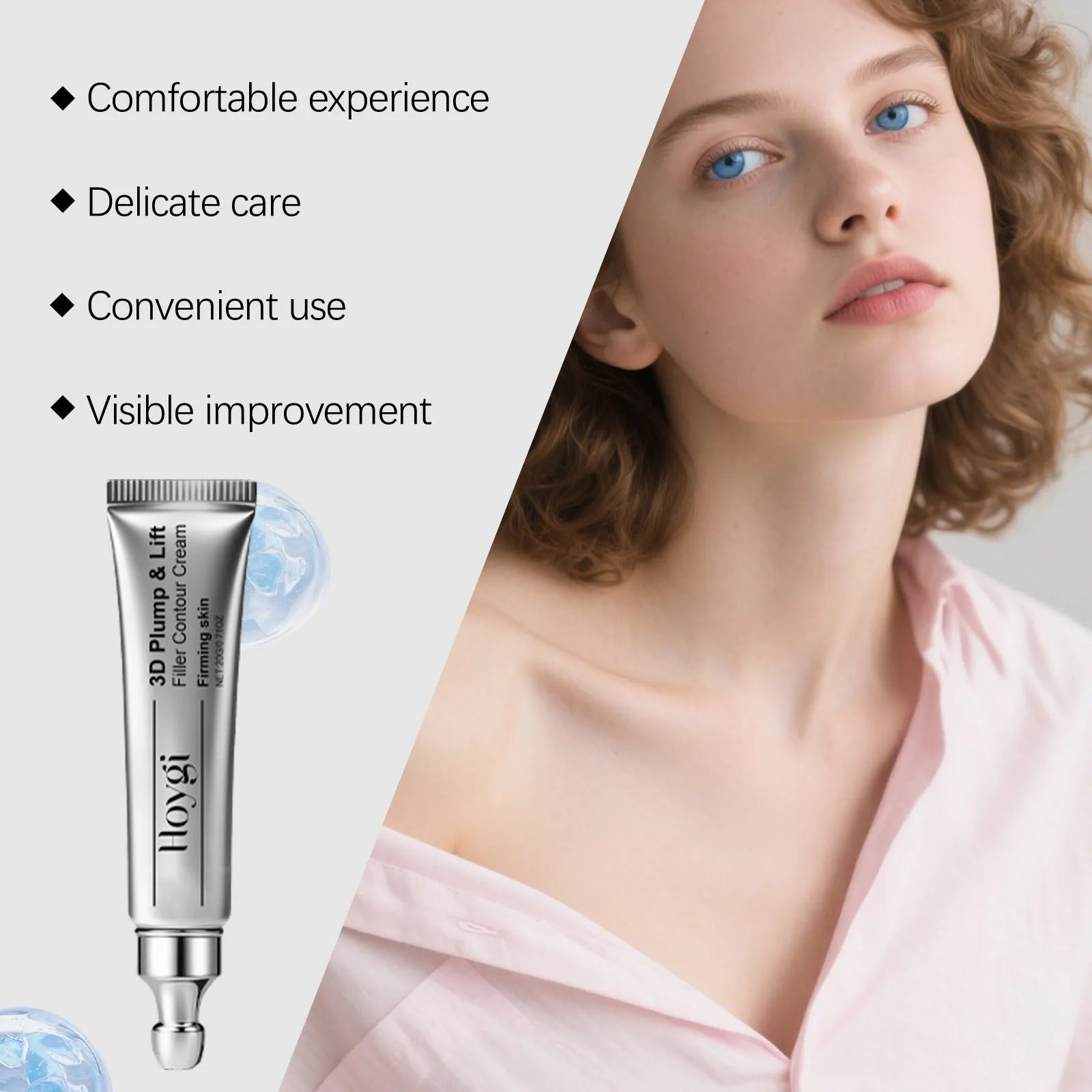 20g moisturising eye cream tube measuring 3x13.3cm with ceramide formula