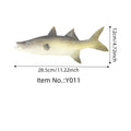 Three PU simulated fish ornaments: yellow-fin tuna, yellow croaker and flower fish models