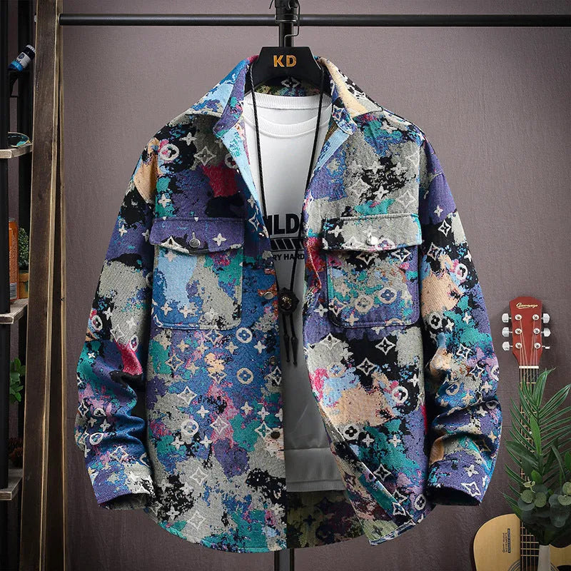 Casual lapel shirt coat with straight hem design and long sleeves in multiple colour options