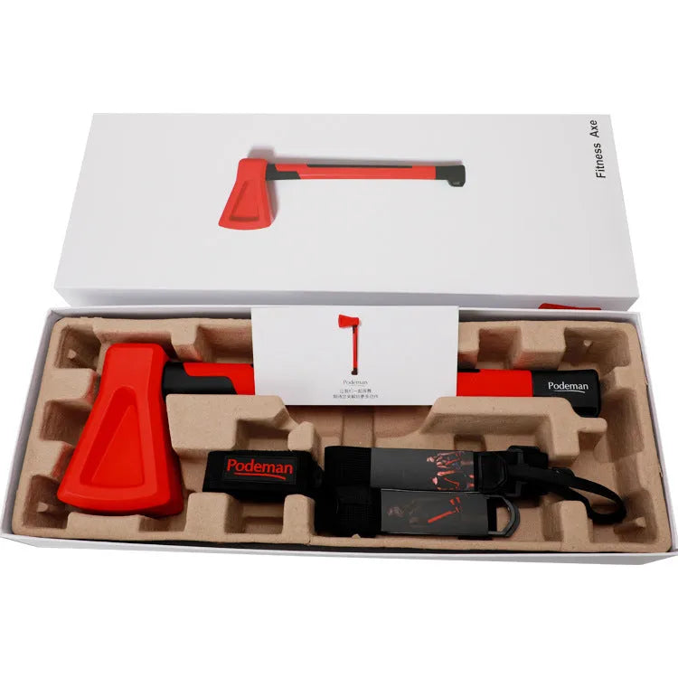 Red plastic fitness axe muscle trainer for home strength training