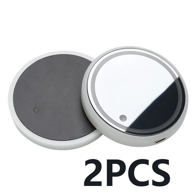 Car cup holder LED light-up coaster showing 7-colour illumination in automotive drink holder