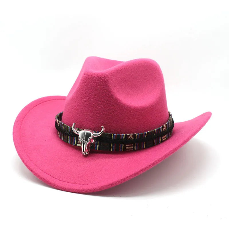 Polyester Western cowboy hat with a bell crown, shown in one of 14 available colours.