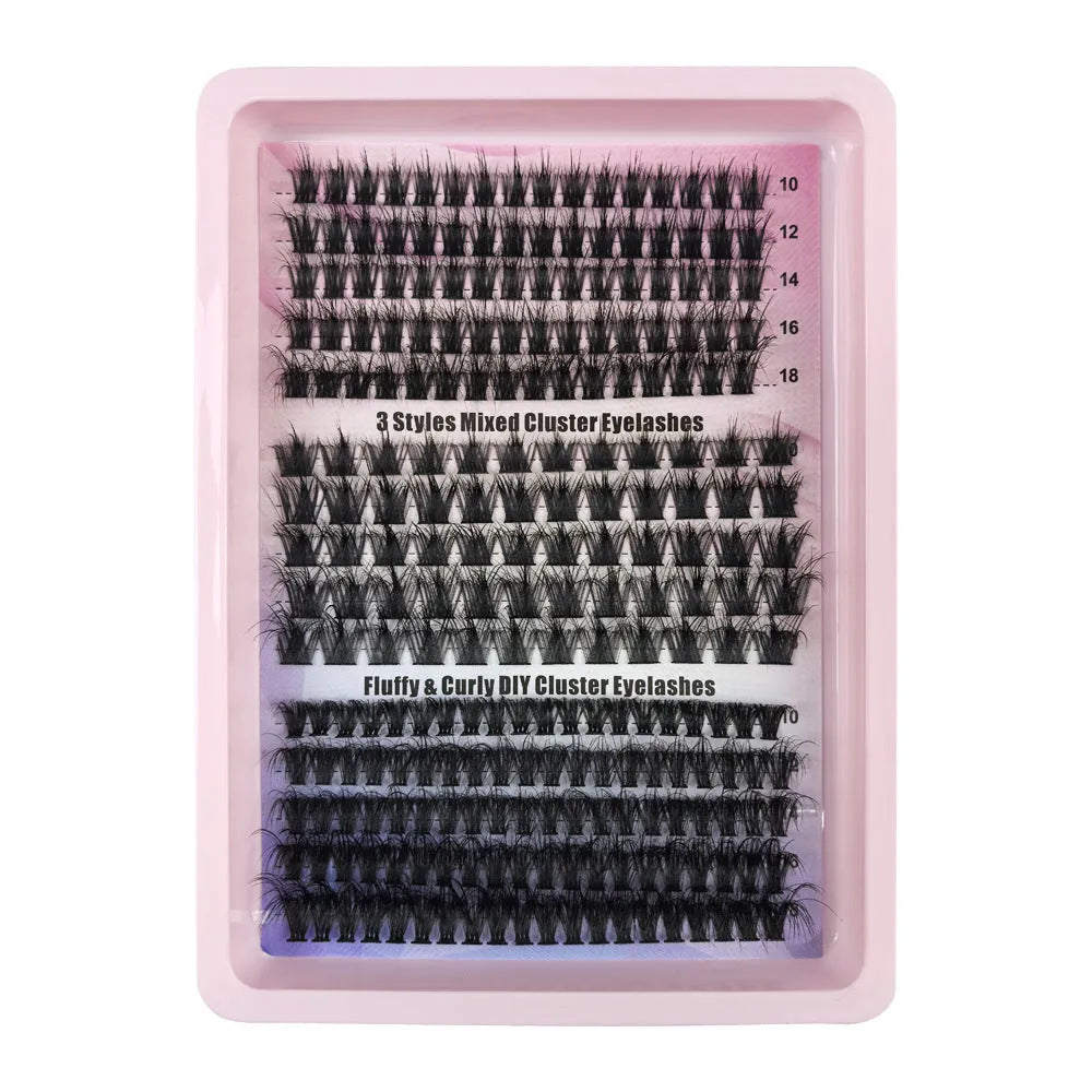 Creative messy false eyelash mixed set in storage box with high imitation material construction