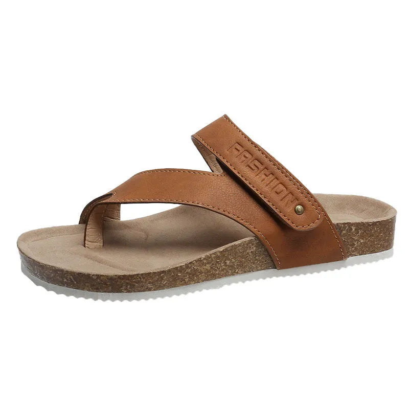 Blue flat toe ring flip-flops with a thick foam sole on a solid background.