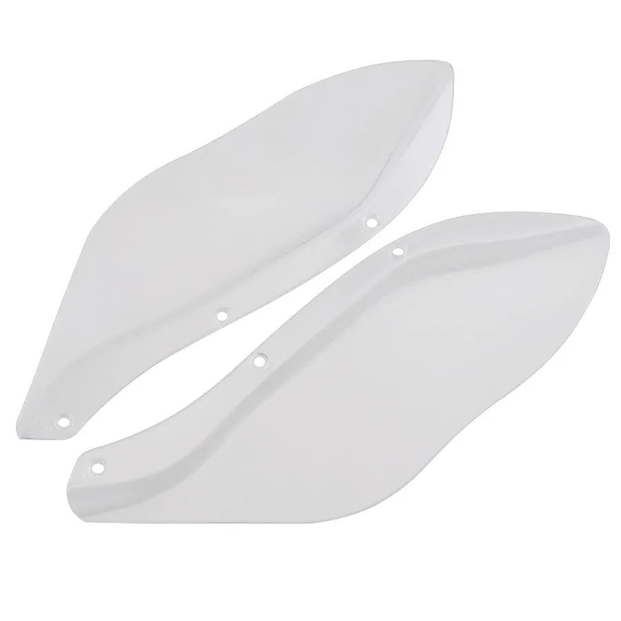 Harley Glide motorcycle side windshield wing head covers in ABS plastic