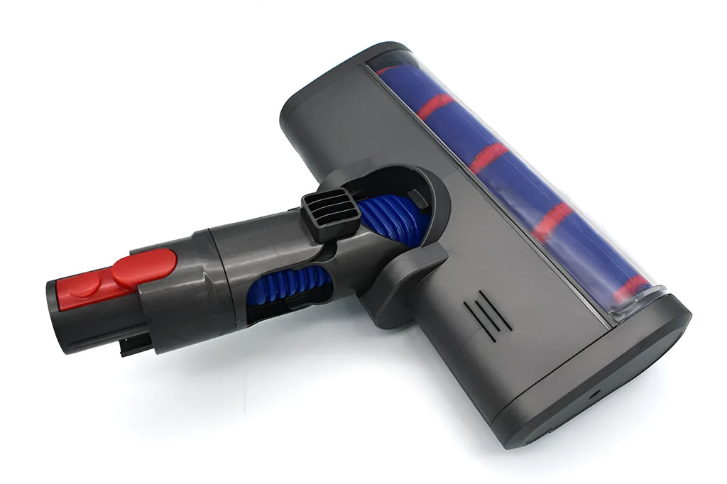 Dyson vacuum cleaner replacement electric floor brush head with soft velvet brush, size 260mm by 110mm.