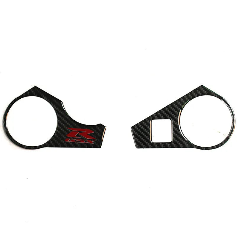 Black carbon fibre pattern motorcycle sticker for SUZUKI GSXR1000 L1 upper connective plate.