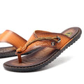 Men's non-slip casual slippers with PU leather uppers in four colour options