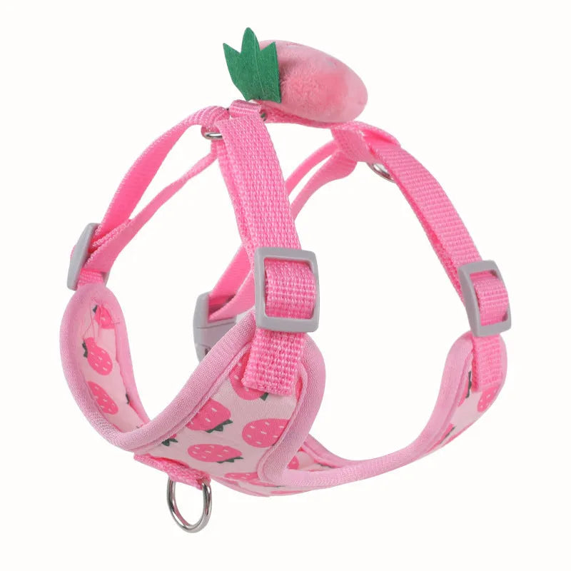 Reflective chest strap vest harness and rope leash set for a small dog, shown in avocado green colour.