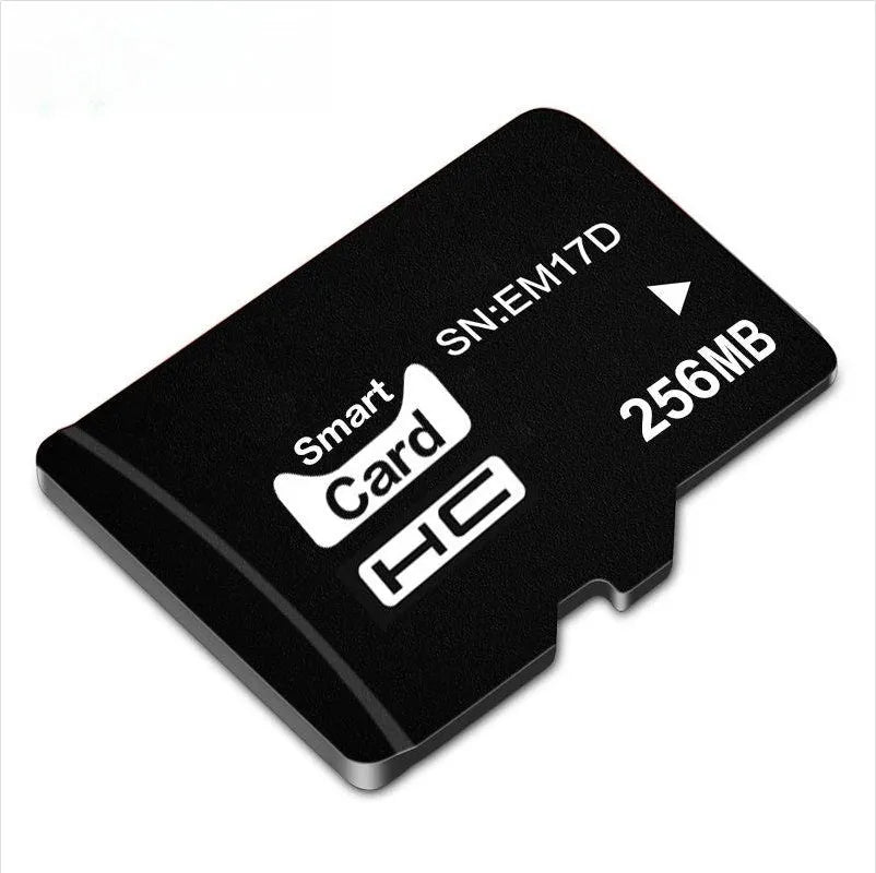 A single 256MB TF series memory card on a white background.
