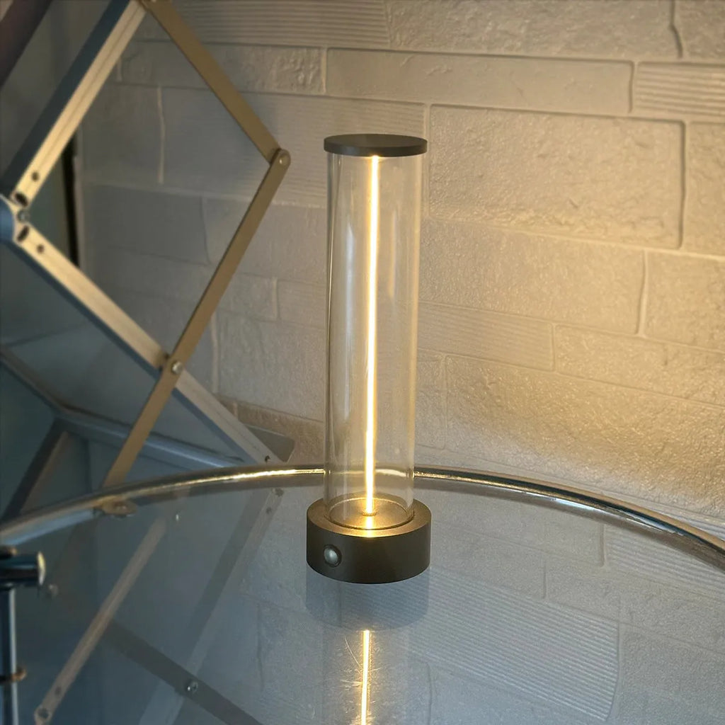 Modern glass LED light strip with magnetic suction for USB charging bedside use