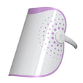 White and purple photon IPL beauty mask device for home facial light therapy treatment.