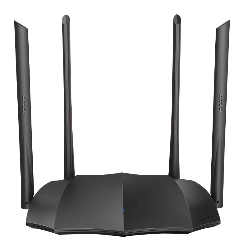 AC8 dual-band wireless router with gigabit ports measuring 365mm wide