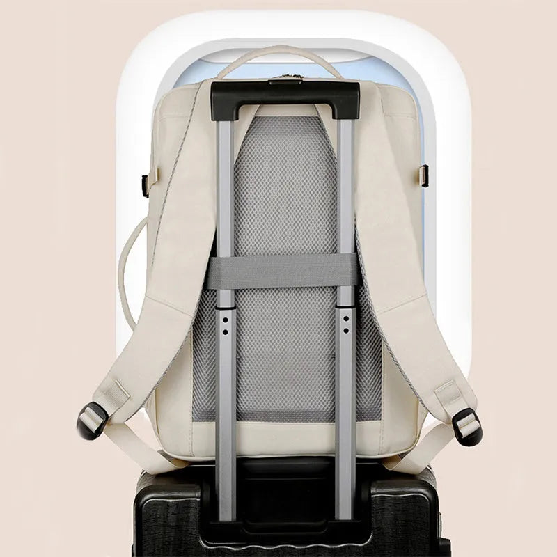 Waterproof oxford cloth backpack in multiple colours with laptop compartment and zippered pockets