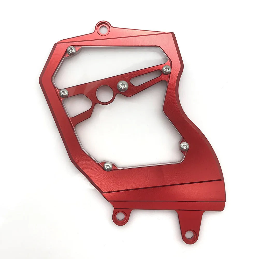 Aluminium alloy motorcycle chain wheel cover for ZX6R in black, red, gold, green, or titanium