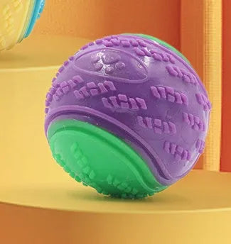 TPR dog training ball with molar texture and sounding feature in 6.5cm size