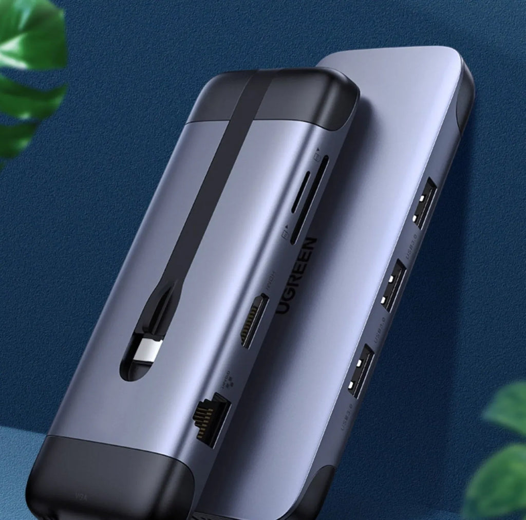 USB-C docking station adapter with HDMI, USB 3.0 ports and charging capability