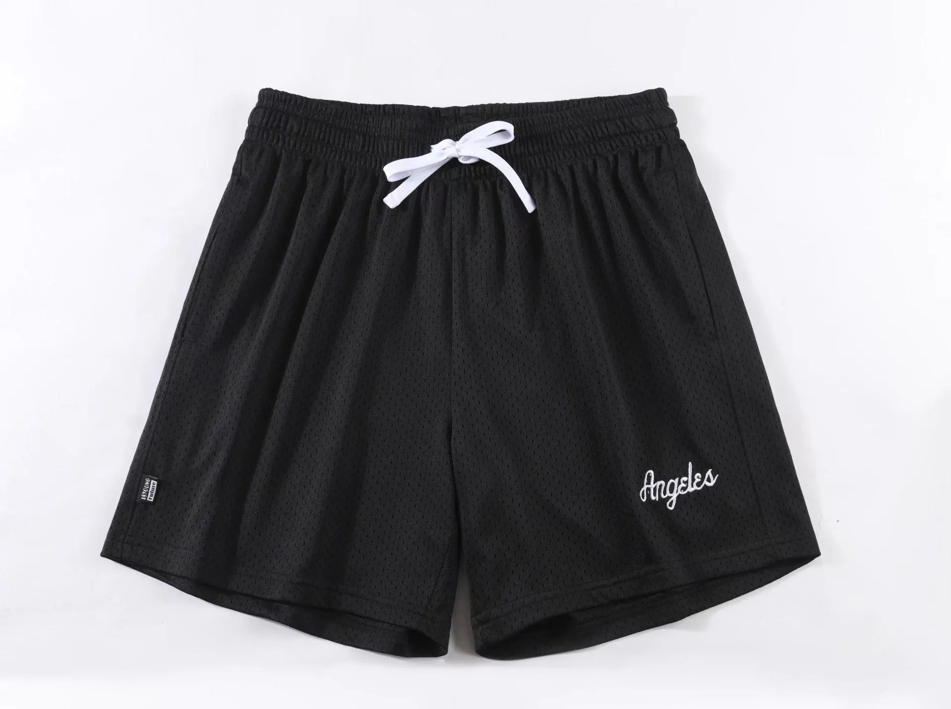 Men's double-layer mesh shorts in various colours for summer sports and leisure wear