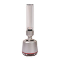 White silver candlelight Bluetooth speaker and LED atmosphere light on a table.