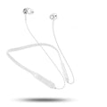 Neckband sports Bluetooth earphones in black, red and white colours with neck-hanging design