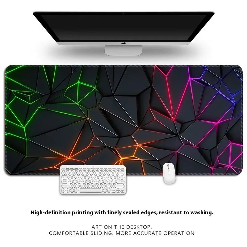 Thickened natural rubber computer keyboard table mat with overlock edge