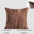 Antique style quilted cushion pillow in mercerised velvet with embossed texture, shown in square and waist pillow sizes