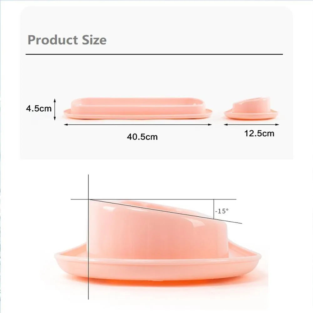 Green portable pet bowl set with two bowls and a silicone leakproof mat for cats and dogs.