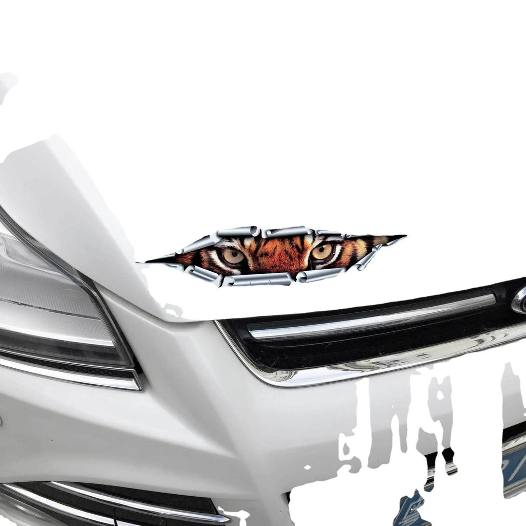 3D Tiger Eye and Eagle Eye pattern car bumper stickers on transparent PVC material