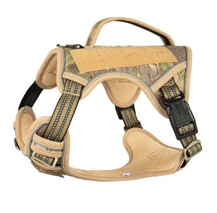 Tactical chest strap harness for search and rescue patrol working dogs in Oxford cloth
