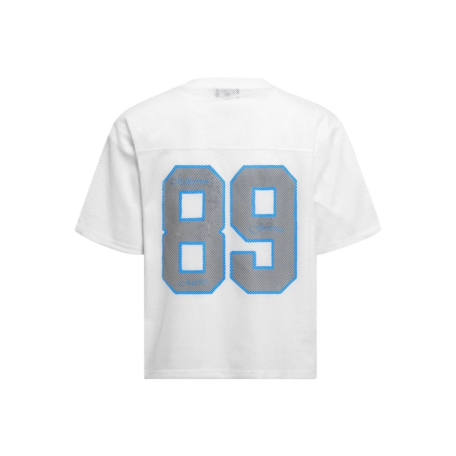 Loose-fitting casual t-shirt with alphanumeric printing in white or black chemical fibre blend fabric