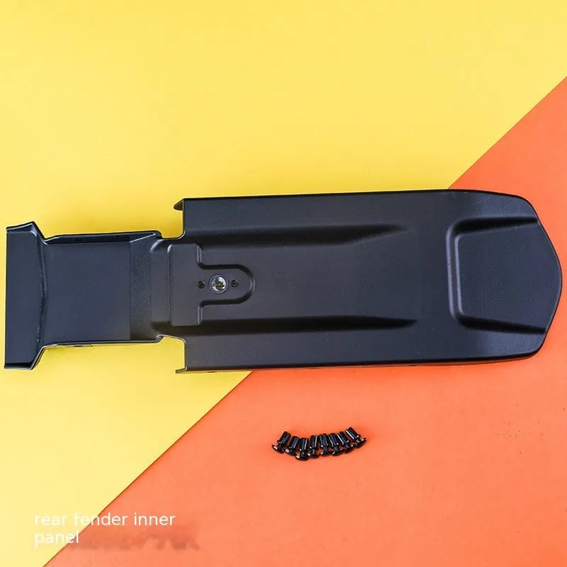 Carbon fibre tail mudguard set for Light Bee electric off-road bicycle showing three components