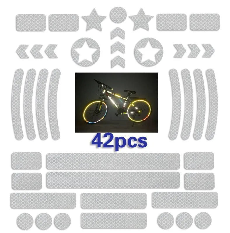 Bicycle reflective safety tape showing geometric grid pattern in multiple colour options