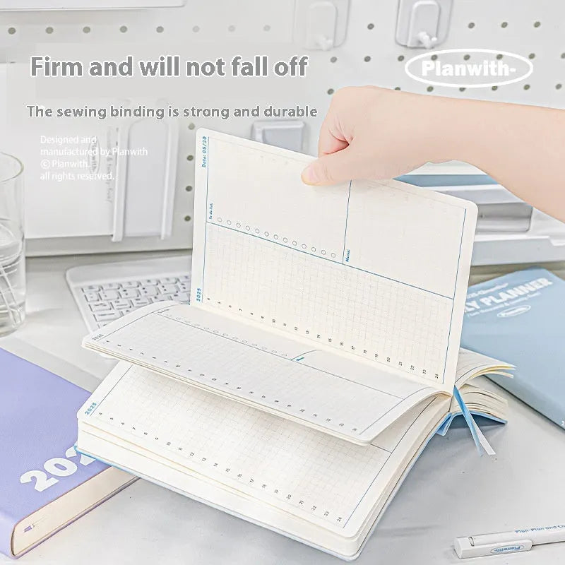 Waterproof notebook with PU cover for postgraduate entrance exam clock-in records in multiple colours