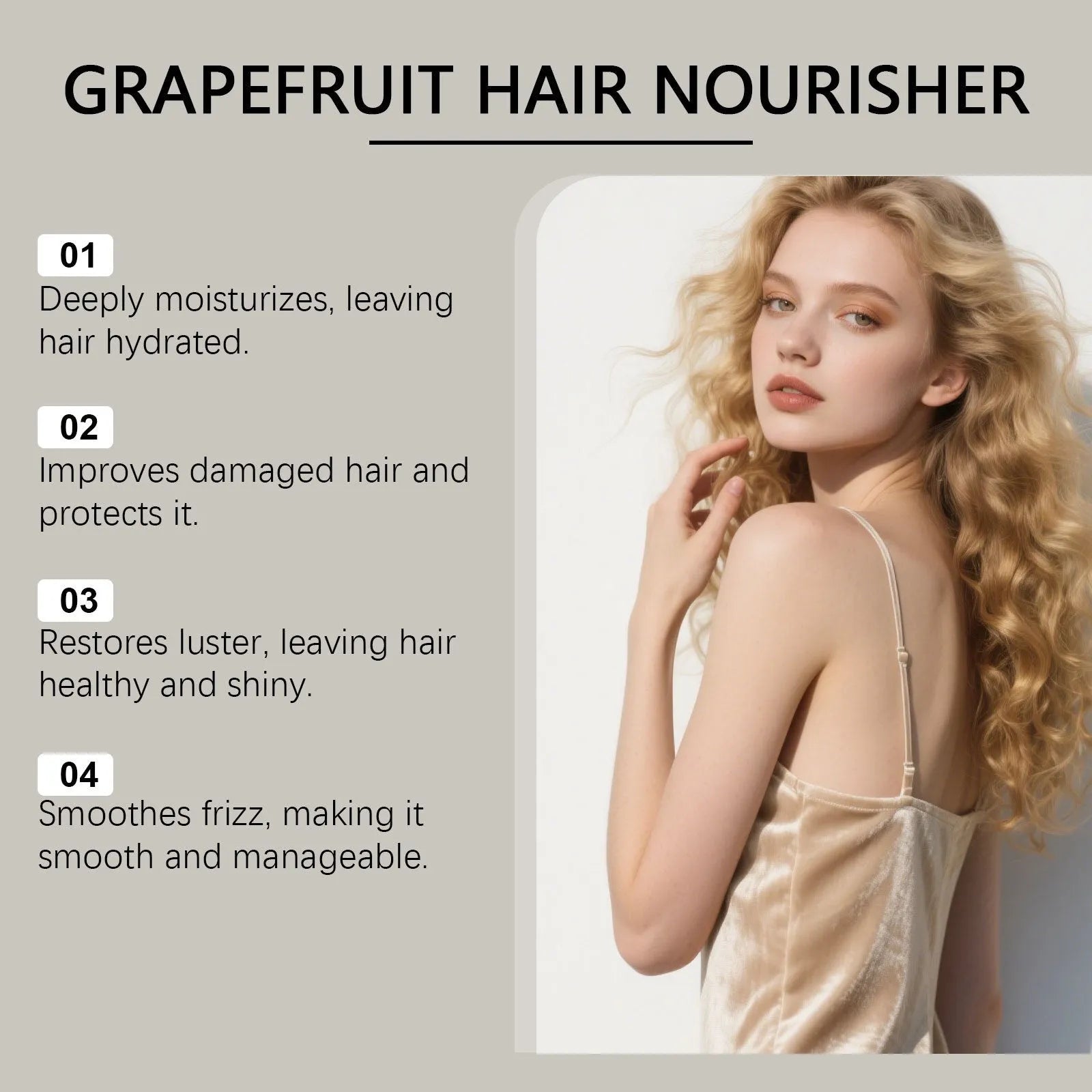 120ml bottle of Grapefruit Hair Conditioner with plant-based oil blend.