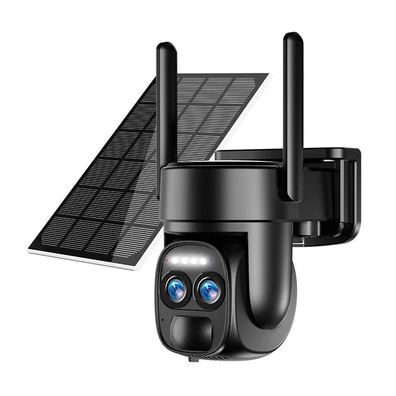 Solar-powered 8x zoom surveillance camera with colour night vision