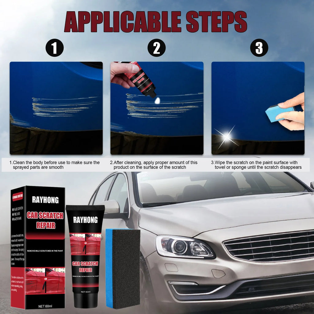 60ml pot of car scratch repair wax for paint surface polishing and minor scratch removal