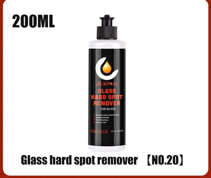 Jar of glass oil film remover cleaning cream for car windshields