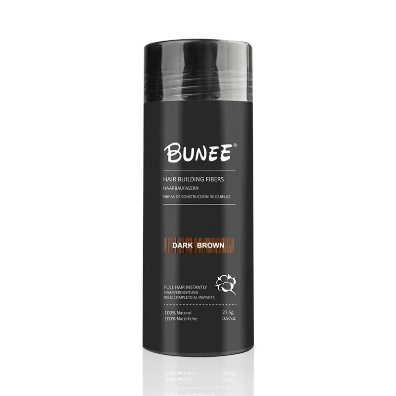Boxed dense hair fibre powder set for thinning hair coverage in multiple colour options