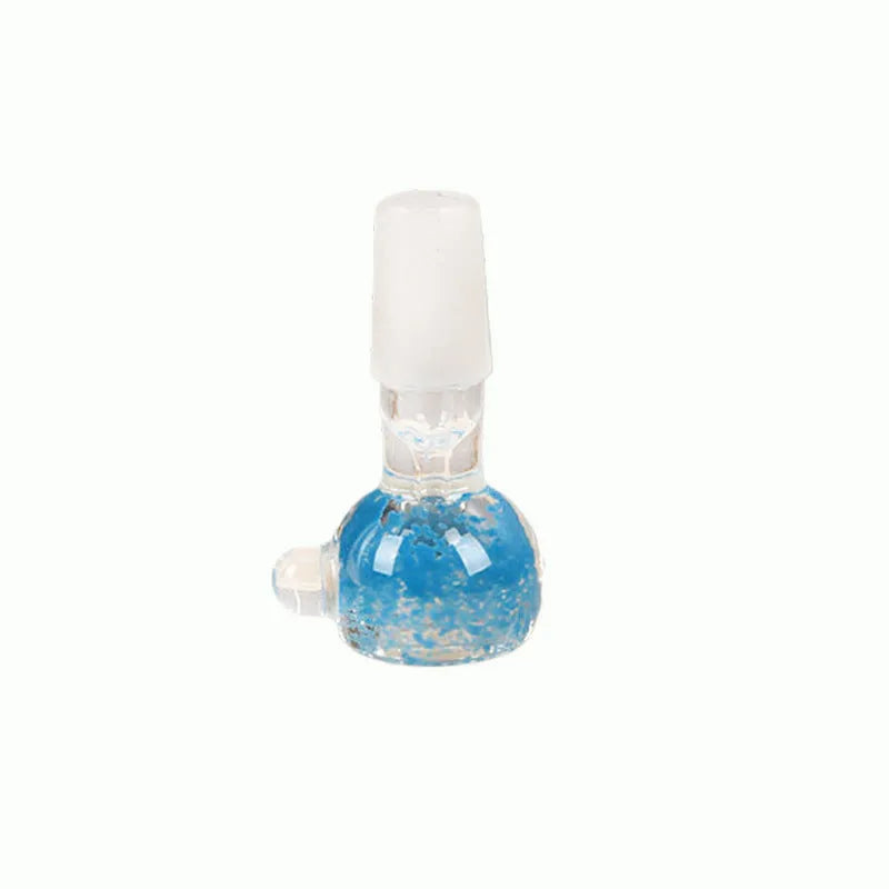 7cm coloured transparent glass trumpet-shaped cigarette holder with geometric design