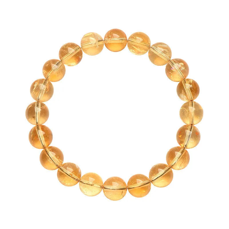 Natural yellow citrine bead bracelet showing geometric stone shapes in single circle and three circle configurations