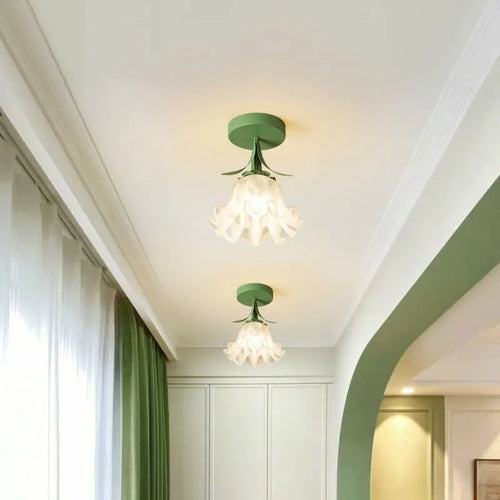 Cream coloured modern LED corridor aisle light with three-colour changing and dimming controls.