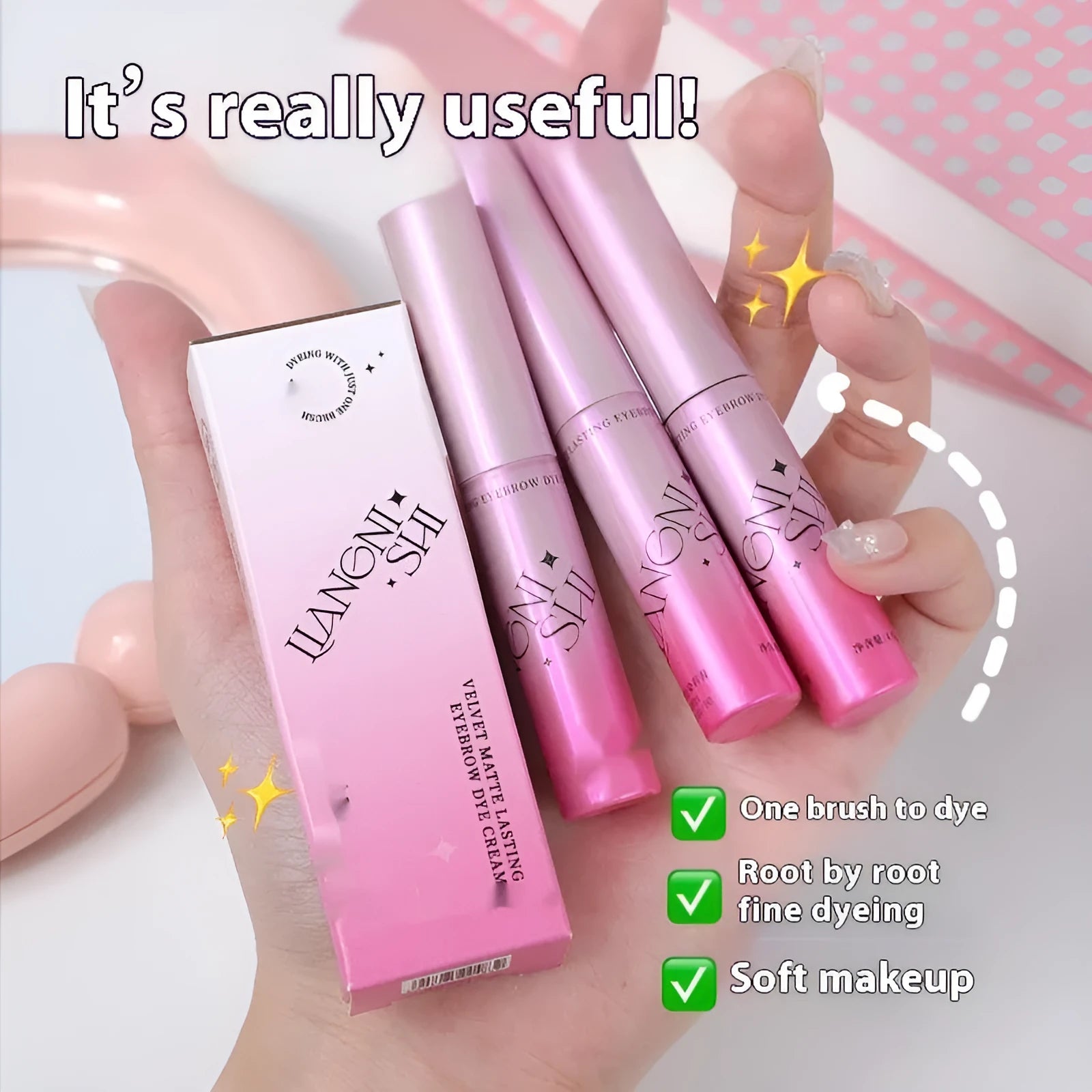 Velvet Fog eyebrow cream in four shades with 4.5g content for natural brow definition