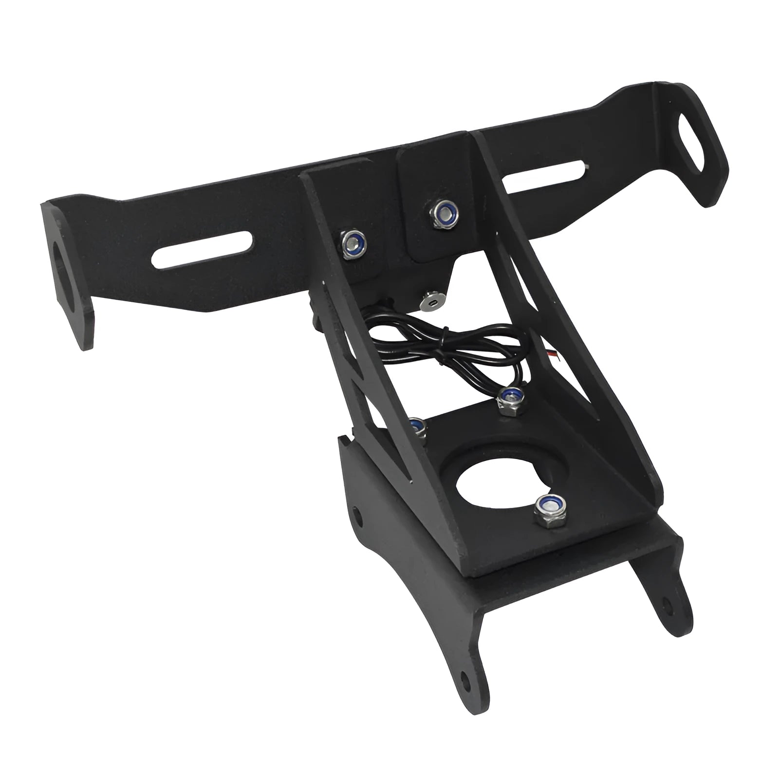 Black aluminium alloy Honda motorcycle rear license plate holder with fixed mounting bracket