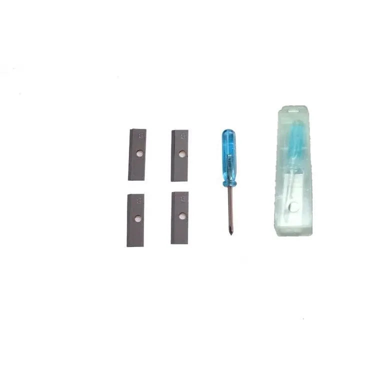 Geometric four-hole pencil sharpener with blades and screwdriver for art pencil maintenance